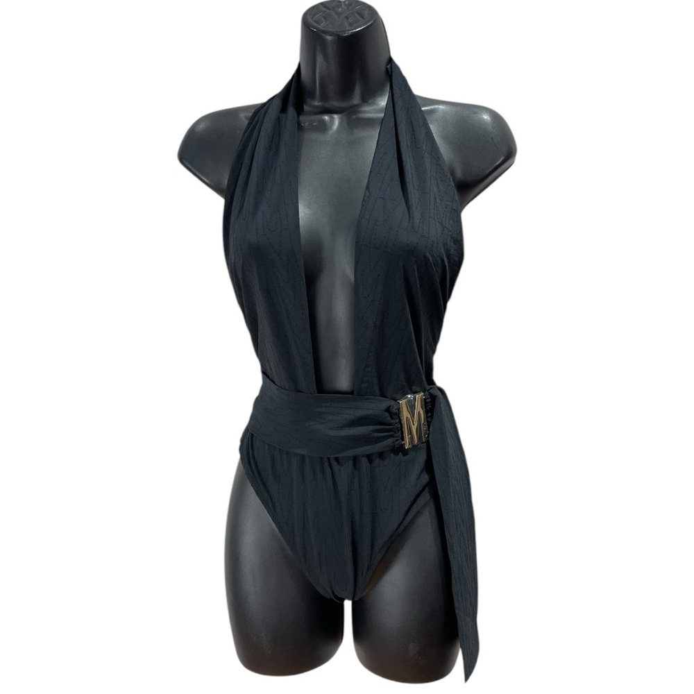 Moschino Deep Black Halter One Piece